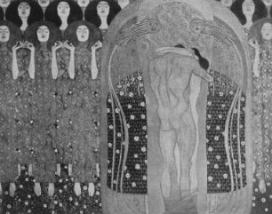 Beethovenfries — Poesie, Künste, Chor und Umarmung — Chor und Umarmung