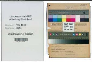 Entnazifizierung Friedrich Waldhausen , geb. 22.07.1889 (Vertreter)