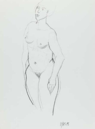 Stehender weiblicher Akt (Studie)