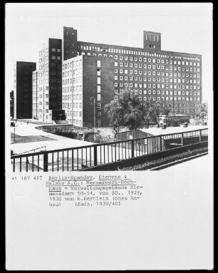 Wernerwerk-Hochhaus der Siemens und Halske AG