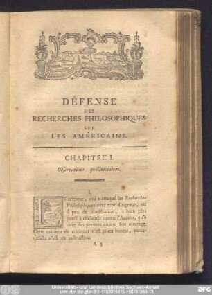 Chapitre I. Observations préliminaires.