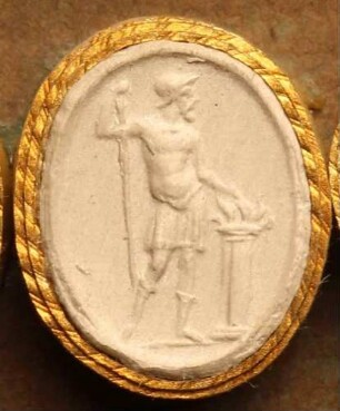Cajus Mucius Scaevola, seine Hand ins Feuer legend (Daktyliothek, Das Alterthum nach Lippert und Visconti)