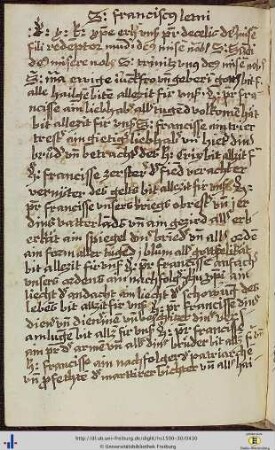 [214v - 215r] Litanei an den hl. Franziskus.
