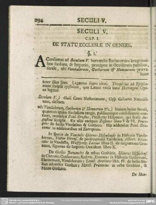 Seculi V