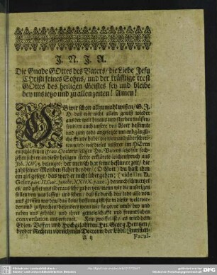 Leichenpredigt : Gut-Evangelische verkehrung der wort Christi. [Eingang]. [Text]. [Abhandlung]