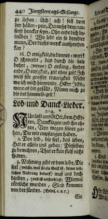 Lob- und Danck-Lieder