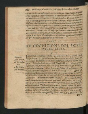 Caput II. De Cognitione Dei, Scriptura Sacra.