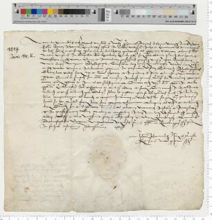 Präsentationsurkunde für eine Vikarie am Marien Altar der Lambertikapelle [lat].