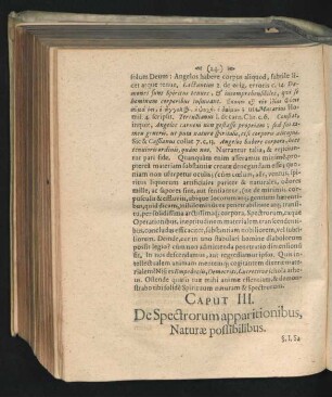 Caput III. De Spectrorum apparitionibus, Naturae possibilibus.