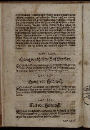 Cap. LXVI. Carl von Heldtreich