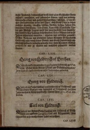 Cap. LXVI. Carl von Heldtreich