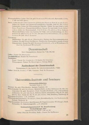 Auslandsamt der Dozentenschaft