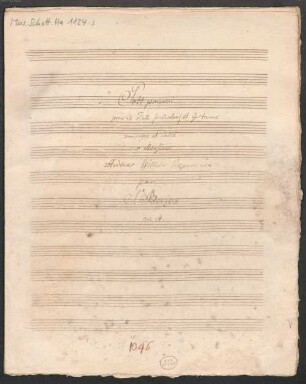 Potpourri, fl (vl), guit, op. 4, C-Dur - BSB Mus.Schott.Ha 1124-2 : [title page:] Pottpourri // pour le Flute / ou Violon / et Guitarre // composee et dediè // a Monsieur // Andreas Wilhelm Vespermann // par // S. Benzon // op. 4
