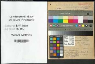 Entnazifizierung Matthias Wiesel , geb. 05.03.1895 (Beamter)
