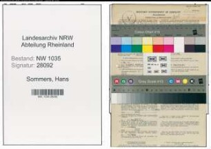 Entnazifizierung Hans Sommers , geb. 06.05.1895 (Kaufmaennischer Angestellter)