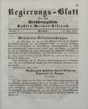 Nr. 7 : 16. März 1860