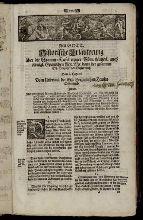 Das I. Capitel. Vom Ursprung des Erz-Herzoglichen Hauses Oesterreich.