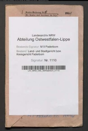Erblasser: Vossmann, Caspar: