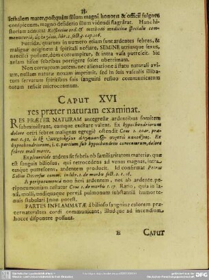 Caput XVI res praeter naturam examinat