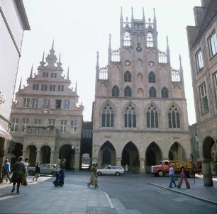 Münster. Blick zum Rathaus