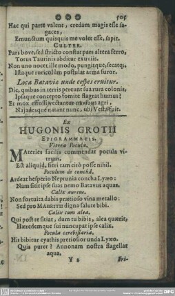 Ex Hogonis Grotii Epigrammatis