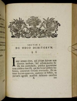 Sectio I. De Odio Debitorum.