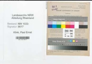 Entnazifizierung Paul Ernst Klink , geb. 01.06.1897 (Polizeibeamter)