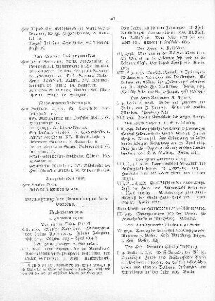 Vermehrung der Sammlungen des Vereins