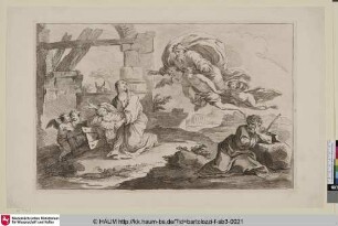 [La S. Vierge et l'enfant Jésus, auxquels le Pére éternel apparait; Die Hl. Jungfrau mit dem Jesuskind, wie ihnen der Gottvater erscheint]