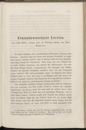 Fünftundzwanzigste Lection. Von dem Holze, woraus man die Paletten macht, von ihrer From etc.