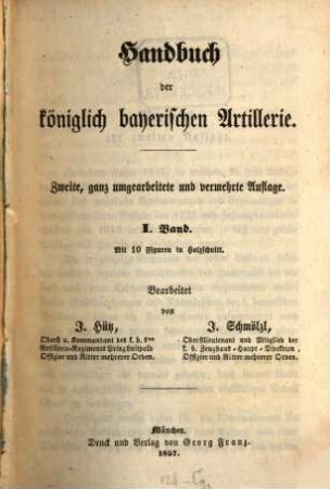 Handbuch der königlich-bayerischen Artillerie, 1