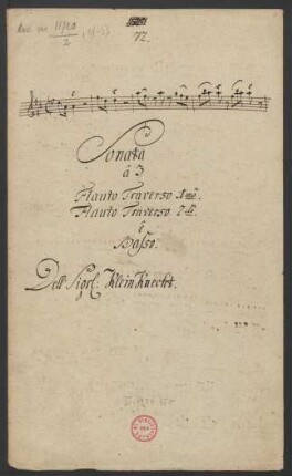 Trios; fl (2), b; D-Dur; DelK p.299
