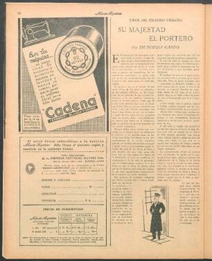 Su majestad el portero : Tipos del cuadro urbano