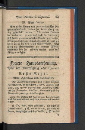 Dritte Hauptabtheilung.