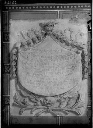 Heidelberg Peterskirche Grabstein Carolus Ludovicus Tollnerus (gestorben 1715)