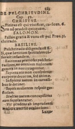 De Pulchritudine. Cap. 52.