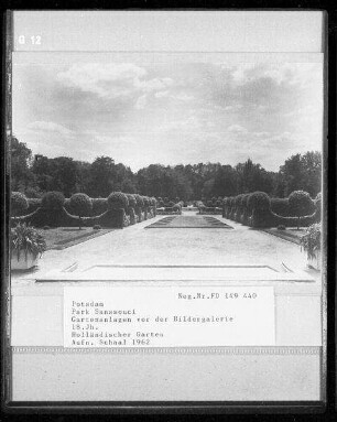 Potsdam, Schloss Sanssouci, Holländischer Garten, Puttenmauer