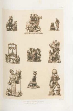 Groupes et netzkés en ivoire. (Collection de M. Louis Gonse)