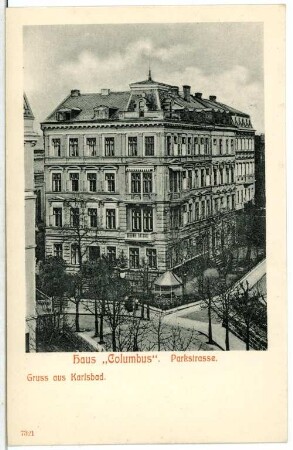 Karlsbad. Haus Columbus, Parkstraße
