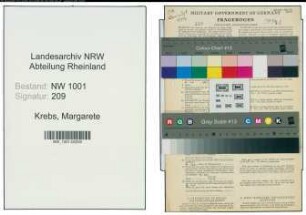 Entnazifizierung Margarete Krebs, geb. 30.03.1899 (Seelsorgerin)
