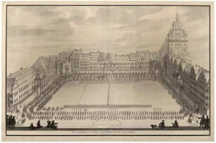 Einzug zum Ross- und Fußturnier 1719 auf dem Dresdener Altmarkt