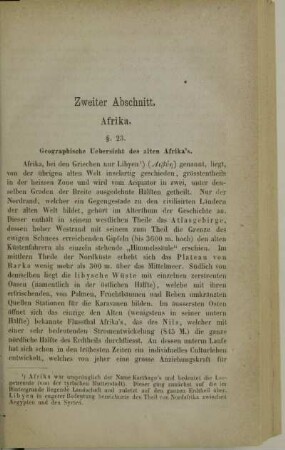 Zweiter Abschnitt. Afrika