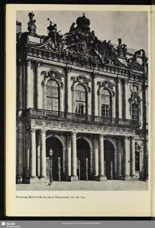 Würzburg, Bischöfliche Residenz, Hauptportal, 1720 bis 1740