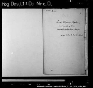 Korrespondenz des Grafen Wilhelm zu Holstein-Schaumburg, Dompropst von Hildesheim, betr. laufende Geschäfte