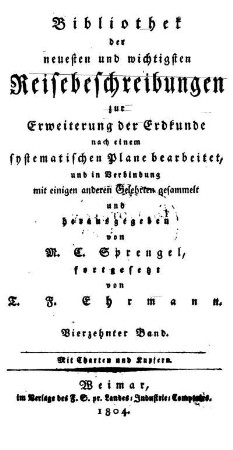 [Reise durch China von Peking nach Canton im Gefolge der Großbrittannischen Gesandtschaft in den Jahren 1793 und 1794] Johann Barrow's Reise durch China von Peking nach Canton im Gefolge der Großbrittannischen