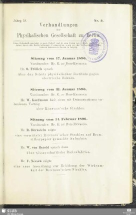 Sitzung vom 14. Februar 1896