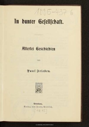 In bunter Gesellschaft : allerlei Geschichten