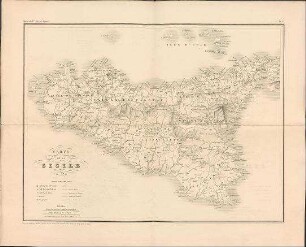 Carte de la Sicile.