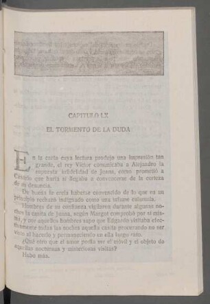 Capítulo LX - El tormento de la duda