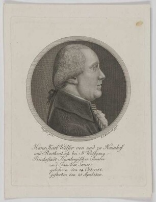 Bildnis des Hans Karl Welser von und zu Neunhofer und Roethenbach